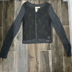 Hollister grey cardigan
